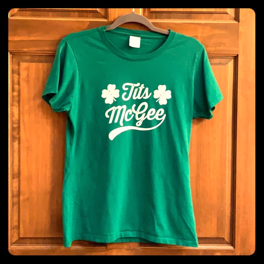 Tits McGee St. Patrick’s Day graphic green t-shirt